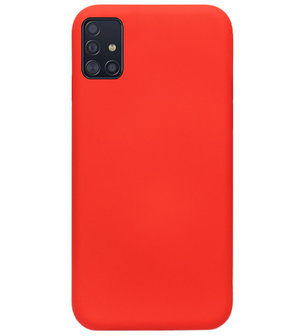 ADEL Siliconen Back Cover Softcase Hoesje voor Samsung Galaxy A71 - Rood