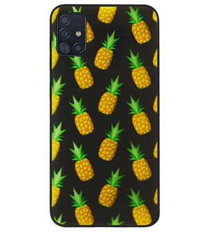 ADEL Siliconen Back Cover Softcase Hoesje voor Samsung Galaxy A71 - Ananas