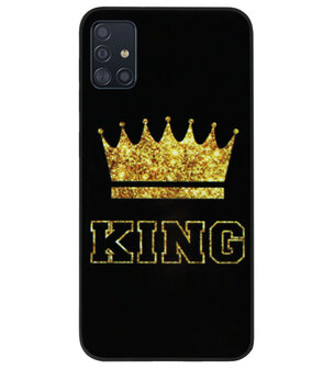 ADEL Siliconen Back Cover Softcase Hoesje voor Samsung Galaxy A71 - King Koning