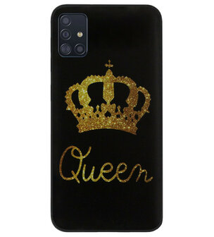 ADEL Siliconen Back Cover Softcase Hoesje voor Samsung Galaxy A71 - Queen Koningin