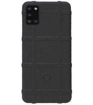 RUGGED SHIELD Rubber Bumper Case Hoesje voor Samsung Galaxy A31 - Zwart