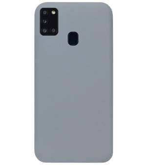 ADEL Siliconen Back Cover Softcase Hoesje voor Samsung Galaxy A21s - Grijs