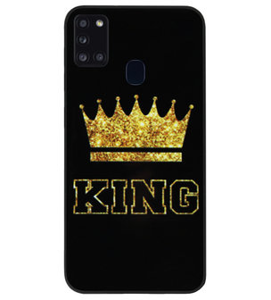 ADEL Siliconen Back Cover Softcase Hoesje voor Samsung Galaxy A21s - King Koning