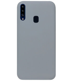 ADEL Siliconen Back Cover Softcase Hoesje voor Samsung Galaxy A20s - Grijs