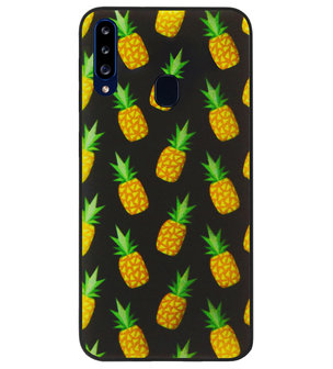 ADEL Siliconen Back Cover Softcase Hoesje voor Samsung Galaxy A20s - Ananas