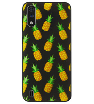 ADEL Siliconen Back Cover Softcase Hoesje voor Samsung Galaxy A01 - Ananas