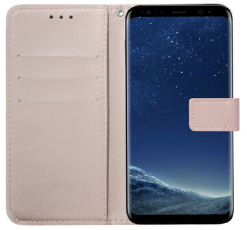 ADEL Kunstleren Book Case Pasjes Portemonnee Hoesje voor Samsung Galaxy S7 Edge - Goud Rose