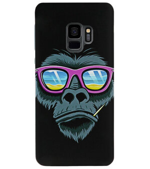 ADEL Siliconen Back Cover Softcase Hoesje voor Samsung Galaxy S9 - Gorilla Apen