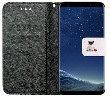 ADEL Kunstleren Book Case Pasjes Portemonnee Hoesje voor Samsung Galaxy S9 Plus - Honden Lief