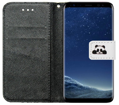 ADEL Kunstleren Book Case Pasjes Portemonnee Hoesje voor Samsung Galaxy S9 Plus - Panda