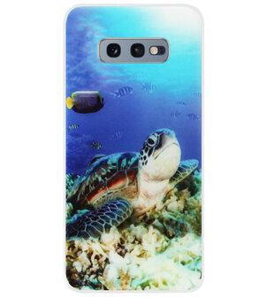 ADEL Siliconen Back Cover Softcase Hoesje voor Samsung Galaxy S10e - Schildpad