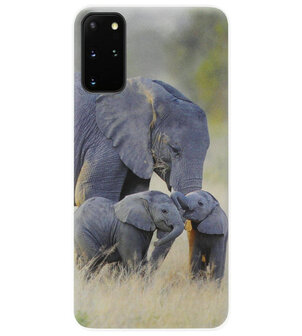 ADEL Siliconen Back Cover Softcase Hoesje voor Samsung Galaxy S20 - Olifant Familie
