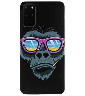 ADEL Siliconen Back Cover Softcase Hoesje voor Samsung Galaxy S20 - Gorilla Apen