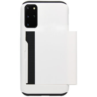 ADEL Kunststof Back Cover Hardcase Hoesje voor Samsung Galaxy S20 - Pasjeshouder Wit