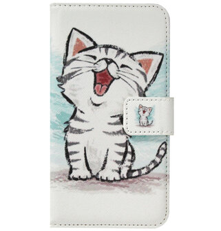 ADEL Kunstleren Book Case Pasjes Portemonnee Hoesje voor Samsung Galaxy S20 - Katten Schattig