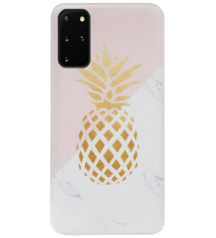 ADEL Siliconen Back Cover Softcase Hoesje voor Samsung Galaxy S20 Plus - Ananas