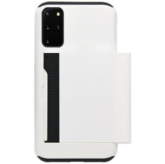 ADEL Kunststof Back Cover Hardcase Hoesje voor Samsung Galaxy S20 Plus - Pasjeshouder Wit