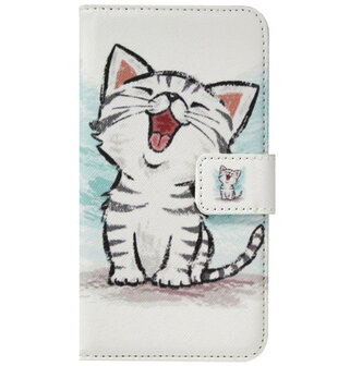 ADEL Kunstleren Book Case Pasjes Portemonnee Hoesje voor Samsung Galaxy S20 Plus - Katten Schattig