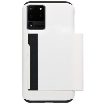 ADEL Kunststof Back Cover Hardcase Hoesje voor Samsung Galaxy S20 Ultra - Pasjeshouder Wit