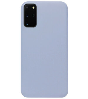 ADEL Premium Siliconen Back Cover Softcase Hoesje voor Samsung Galaxy S20 - Lavendel Grijs