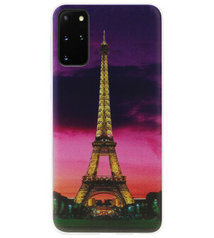 ADEL Siliconen Back Cover Softcase Hoesje voor Samsung Galaxy S20 - Parijs Eiffeltoren