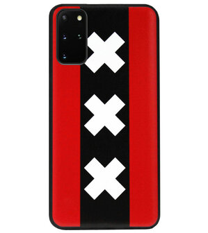 ADEL Siliconen Back Cover Softcase Hoesje voor Samsung Galaxy S20 - Amsterdam Andreaskruisen
