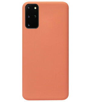 ADEL Premium Siliconen Back Cover Softcase Hoesje voor Samsung Galaxy S20 Plus - Oranje