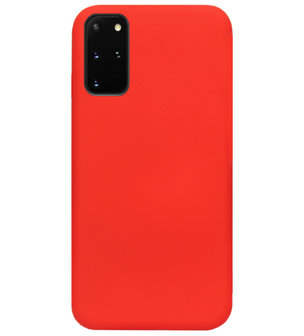 ADEL Premium Siliconen Back Cover Softcase Hoesje voor Samsung Galaxy S20 Plus - Rood