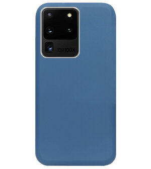 ADEL Premium Siliconen Back Cover Softcase Hoesje voor Samsung Galaxy S20 Ultra - Blauw