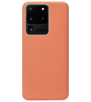 ADEL Premium Siliconen Back Cover Softcase Hoesje voor Samsung Galaxy S20 Ultra - Oranje
