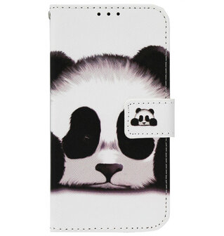 ADEL Kunstleren Book Case Pasjes Portemonnee Hoesje voor Samsung Galaxy J3 (2015)/ J3 (2016) - Panda