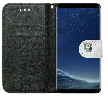 ADEL Kunstleren Book Case Pasjes Portemonnee Hoesje voor Samsung Galaxy J7 (2017) - Kat