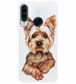 ADEL Siliconen Back Cover Softcase Hoesje voor Huawei P30 Lite - Yorkshire Terrier Hond