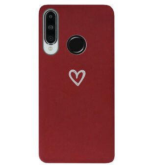 ADEL Siliconen Back Cover Softcase Hoesje voor Huawei P30 Lite - Klein Hartje