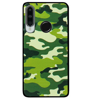 ADEL Siliconen Back Cover Softcase Hoesje voor Huawei P30 Lite - Camouflage