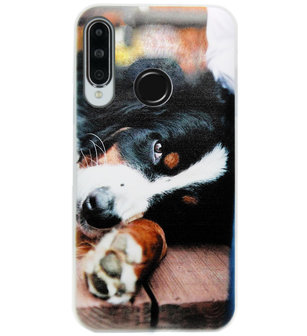 ADEL Siliconen Back Cover Softcase Hoesje voor Huawei P30 Lite - Berner Sennenhond