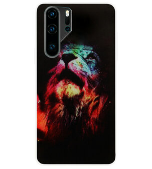 ADEL Siliconen Back Cover Softcase Hoesje voor Huawei P30 Pro - Leeuw Kleur