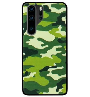 ADEL Siliconen Back Cover Softcase Hoesje voor Huawei P30 Pro - Camouflage