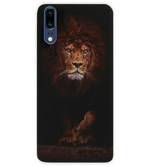 ADEL Siliconen Back Cover Softcase Hoesje voor Huawei P20 - Leeuw