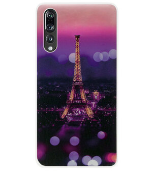 ADEL Siliconen Back Cover Softcase Hoesje voor Huawei P20 Pro - Parijs Eiffeltoren