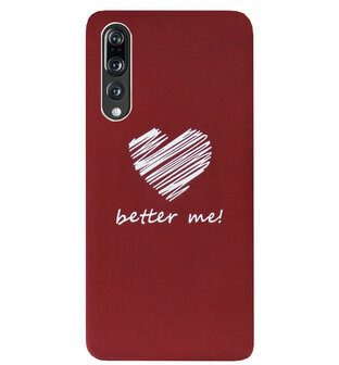 ADEL Siliconen Back Cover Softcase Hoesje voor Huawei P20 Pro - Hartjes