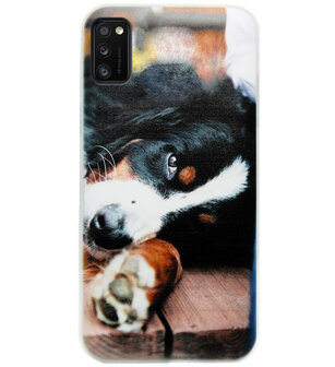 ADEL Siliconen Back Cover Softcase Hoesje voor Samsung Galaxy A41 - Berner Sennenhond