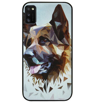 ADEL Siliconen Back Cover Softcase Hoesje voor Samsung Galaxy A41 - Duitse Herder Hond