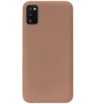 ADEL Siliconen Back Cover Softcase Hoesje voor Samsung Galaxy A41 - Bruin