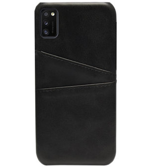 ADEL Kunstleren Back Cover Pasjes Hoesje voor Samsung Galaxy A41 - Zwart