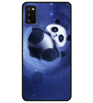 ADEL Siliconen Back Cover Softcase Hoesje voor Samsung Galaxy A41 - Panda Liggend