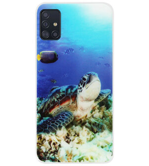 ADEL Siliconen Back Cover Softcase Hoesje voor Samsung Galaxy A71 - Schildpad