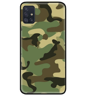 ADEL Siliconen Back Cover Softcase Hoesje voor Samsung Galaxy A71 - Camouflage