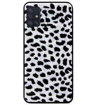 ADEL Siliconen Back Cover Softcase Hoesje voor Samsung Galaxy A71 - Luipaard Wit