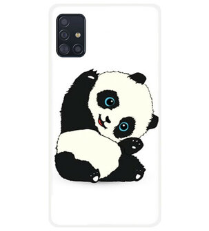 ADEL Siliconen Back Cover Softcase Hoesje voor Samsung Galaxy A71 - Panda